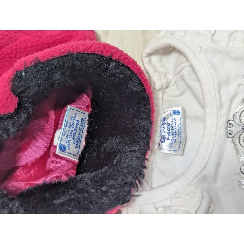 Build a bear workshop clothes‎ pink black coat skirt dog shirt pants lot